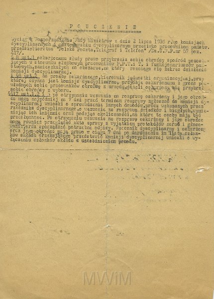KKE 5510a.jpg - Dok. Wezwanie na sprawę Michała Katkowskiego w sprawie naruszenia obowiązków służbowych, Wilno, 24 III 1939 r.